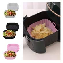 1pc Silicone Baking Mat For Air Fryer, Reusable Silicone Air Fryer Liner, Rectangular Air Fryer Accessories Compatible With 8 Qt Air Fryer, Kitchen Essentials, Kitchen Accessories, Home Accessories, Christmas Gift