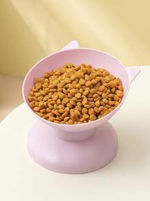 1pc Plastic Raised Pet Bowl, Non-Slip Tilted Cat/Small Dog Feeding Bowl, Comfortable Neck Design, Cute Home Use Pet Supplies - Multicolor - View 16