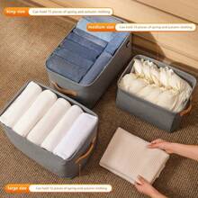 1 pièce Boîte de rangement élégante - Légère, portable et spacieuse. Organisateur de garde-robe avec poignées pour un transport et un rangement faciles - Parfait pour le placard, la chambre à coucher et l'organisation de la maison