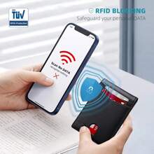 Portfele męskie z włókna węglowego RFID, luksusowe, saszetka na pieniądze, smukły, cienki, męski, na karty, portfel męski, mała krótka torebka, męski portfel Vallet, duża pojemność, wiele przegródek na karty, styl biznesowy, prezent urodzinowy, prezent na ukończenie szkoły, prezent na dzień ojca