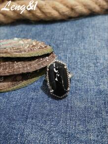 1 chiếc nhẫn đơn bằng đá ngọc lam tự nhiên dành cho nữ, màu sắc thời trang để đeo hàng ngày, phong cách cổ điển - Nhẫn hình oval + giọt nước ngọc lam - Xem 15