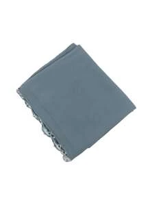 1 pièce Foulard hijab en mousseline de soie pour femmes avec décoration de chaîne en dentelle perlée pour mariage, festival, fête