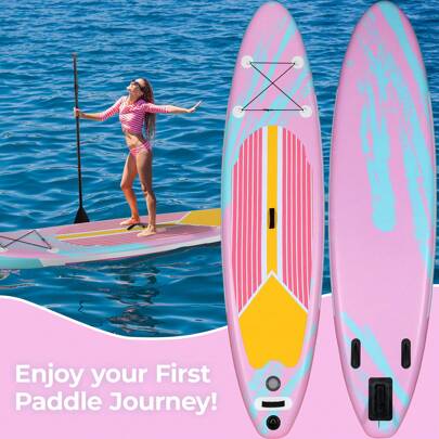Pirecart 10FT Inflatable Stand Up Paddle Board, Ultra-Light Paddleboard With 3 Fins, Paddle, Leash, Carry Bag, For All Skill Levels