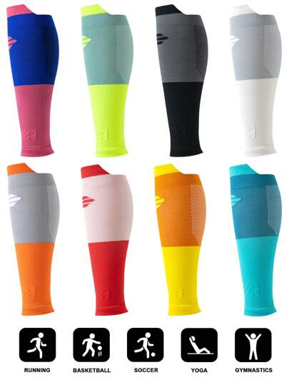 1 par/2 pares/3 pares de manga de compressão esportiva para pernas, manga de compressão para panturrilhas, aquecedor de pernas para exercícios, suporte respirável para pernas e joelhos