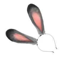 Bunny Ears Headband Realistic Plush Rabbit Headband Hair Hoop Party Costume Hair Accessory