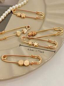 1pc Golden Quilting Pins - Vintage Style Brooch Pin Set, Adjustable Waist Safety Pins For Dresses And Jeans Clothing Decoration - Metal - For Fashion Enthusiasts & Diy Crafters - Perfect Gift For Sewing Lovers