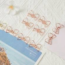 10PCS/24PCS/50PCS Butterfly Paper Clips, Fixed Book Paper Clips, Creative Design, Minimalist Learning Gifts, Stationery, Multiple Options Suitable For Organizing Office Stationery And Daily Office Decoration Paper, Mother's Day Gifts, And Perfect Holiday Gifts,Back To School,School Supplies