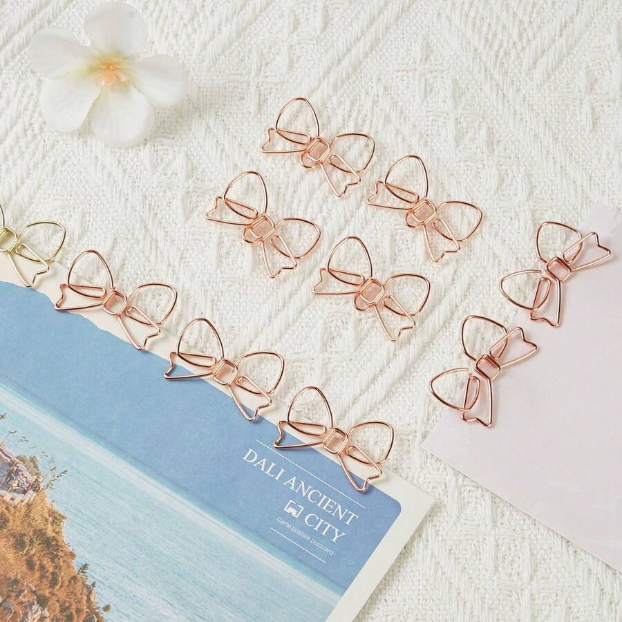 10PCS/24PCS/50PCS Butterfly Paper Clips, Fixed Book Paper Clips, Creative Design, Minimalist Learning Gifts, Stationery, Multiple Options Suitable For Organizing Office Stationery And Daily Office Decoration Paper, Mother's Day Gifts, And Perfect Holiday Gifts,Back To School,School Supplies