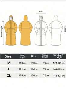 EVA Thickened Full Body Adult Raincoat - Windproof, Waterproof Rain Coat, Portable Poncho For Women Rain Jacket - Ideal For Travel, Outdoor Activities, And Cycling Traveling Climbing Rain Wear Insulation, Galentines, Puppy, Carnival,Spring Summer Picks,Brides Maid Gifts,Room,Bedroom Decor,Beach,Travel,For Men,For Women,Vacation - White - View 8