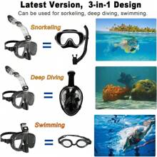 Underwater Snorkeling Half Face Face Swimming Mask Set Scuba Diving Respirator Masks Anti Fog Safe Breathing For Adult