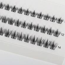 Lashine LASHINE 30 Clusters Individual Cluster Lashes 0.07mm D Curl DIY Lash Extension 10mm-14mm Crossed Wispy Soft Daily Cluster Lashes Thin Band Natural Fluffy False Eyelashes Wispy Individual False