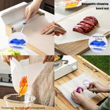 1 Pack Disposable Cutting Board, Portable Cutting Mat, Food Safe With Easy Cut Slider, Clear Roll, Easy Clean-Up For Kitchen, Outdoor Camping, Picnic, Traveling, BBQ, RV