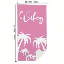 1 件椰子树印花超细纤维沙滩巾，多种尺寸沙滩毯/围巾，轻便，适合游泳、露营、运动、海滩或健身房夏季、度假 - 彩色 - 查看 14