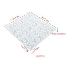 DIY Kristall Epoxidharz Formen, sortierte Größen Silikon Buchstaben Buchstaben Formen geeignet für die Herstellung von Schlüsselanhängern, Anhängern, Dekorationsartikeln, Spiegeleffekt Silikonformen