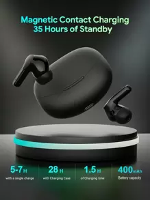 Tagry Écouteurs sans fil I17, écouteurs intra-auriculaires sans fil à réduction de bruit CVC hi-fi stéréo avec son immersif, 35 heures d'autonomie, casque Bluetooth pour iOS/Android/salle de sport/sport/voyage/cadeau
