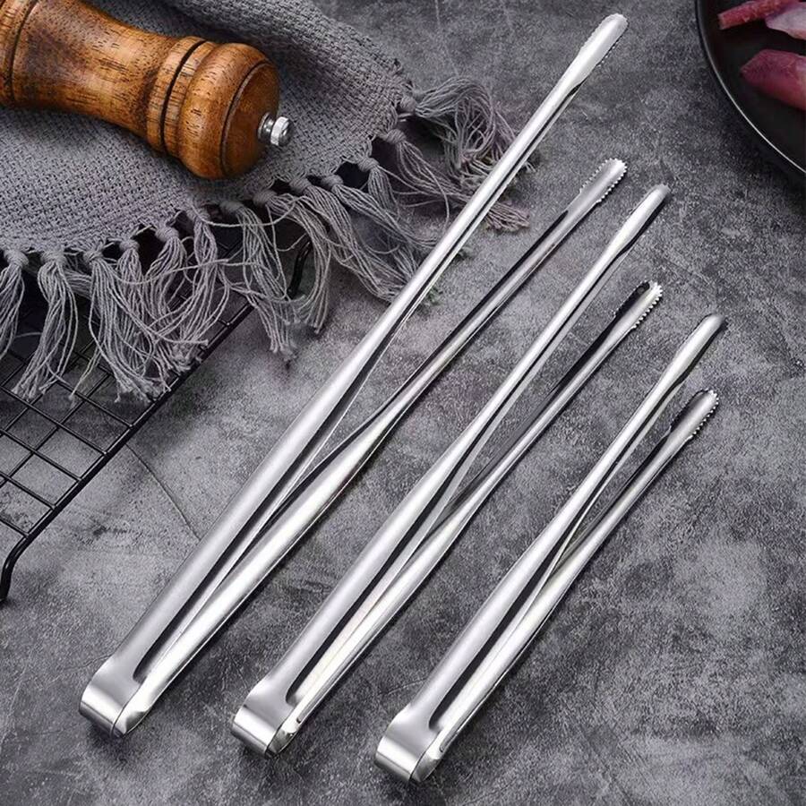 1 cái/2 cái Kẹp gắp thức ăn bằng thép không gỉ đa năng, Kẹp gắp thức ăn dễ thương, Kẹp gắp trái cây và salad, Kẹp gắp đồ ăn nhẹ và tráng miệng, Dụng cụ nấu ăn nhà bếp, Kẹp gắp BBQ để nướng, Phụ kiện cắm trại và nhà bếp