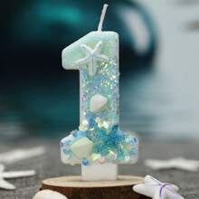 1pc Ocean Beach Starfish Theme Creative Number 0-9 Candle, Suitable For Birthday Party Cake Decoration, Atmosphere Creation, Birthday Baking Plug-In, Suitable For Wedding Anniversary Party Celebration, Children Adult Gift, Graduation Ceremony Gift - Ocean Beach Starfish - View 14