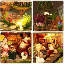 DIY Cottage, Hand-Assembled House Model - Creative 3D House Building, Suitable As A Birthday Gift For Adults And Teenagers, Exquisite Handmade Home Decoration - 森林探險(不含防塵罩) - 查看 6