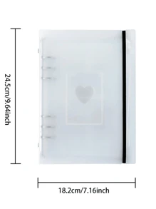 1pc Clear Binder Loose Leaf Photo Album Back To School - Clear - View 8