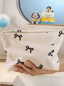 1pc Heart, Strawberry, Bow Print Cosmetic Bag Travel Pouch, Suitable For Beach, Swimming Pool, Swimsuit And Travel Storage Pouch, Makeup Bag, Cosmetics Bag, Vacation Organizer, Large Capacity Toiletry Bag, For Lipstick, Brush, Skincare, Phone, Coins, Small Items, Multipurpose Use For Home, Gifts, Vacation And Holidays, Teenage Toiletry Organizer, School Makeup Bag, Back To School Supplies, Cosmetics And Toiletries Storage, School Supplies, Storage Bag, Room Essentials - Multicolor - View 14