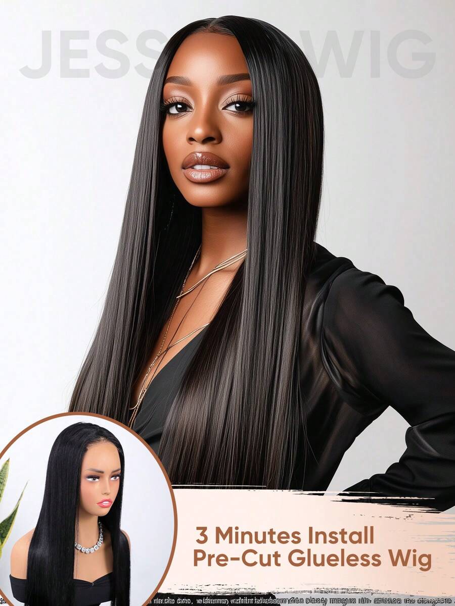 jessie's wig 预切 4x4 蕾丝波浪层剪无胶假发真人头发佩戴和使用无胶假发 180% 密度 100% 真人头发 16-26 英寸 - SNatural - 查看 1