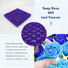 200Pcs Bath Soap Rose Flower, Artificial Rose Petals And Heads, Along With A Scented Fabric Shower Bouquet For DIY Crafts Wedding Bouquets,Tables Home Decorations, Scented Soap Rose Petals Body Soap For Valentine's Day, Wedding, Anniversary, Birthday, Mother's Day