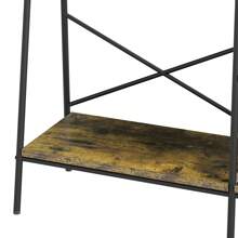 Yitahome Coat Rack Stand With Shoe Storage, Industrial Hall Tree With 5 Shelves Garment Rack Open Wardrobe Clothes Rail For Bedroom Hallway Entryway - Brown - View 8