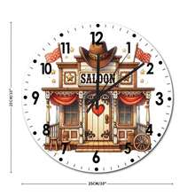 Retro Howdy Western Wedding, Modern Wall Clock, Bedroom Wall Decor, Camping, Great Gift Idea For Women - 混合色 - 查看 2