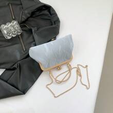 Bolso de mano formal de lentejuelas con estampado floral 2025, bolso de hombro cruzado de moda para mujer, bolso tipo tote de unicolor con zipper y cadena