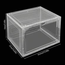 CNCEST 12 Pack Black Brown Shoe Boxs, Acrylic Shoe Storage Box With Door, Front Door Opening, Stackable Shoe Container, Multifunctional Sneaker Organizer, Acrylic Shoe Display Case 10.63*13.58*7.48in (Side Door Opening)