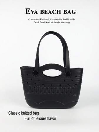 EVA防水橡胶沙滩包，户外运动便携手提包，旅行船游泳手提包，可拆卸肩带，双顶部手柄，可手提或肩背