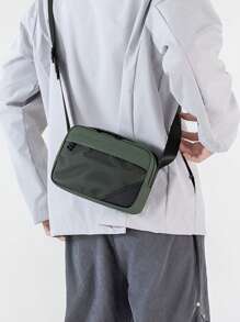 Cross-Border Bags Men's, Nylon Fabrics, Simple And Solid Colors, Multi-Compartments, Multi-Pockets, Waterproof, Lightweight And Large-Capacity, Versatile For Daily Leisure, Shoulder Bags, Messenger Bags, Portable Outdoor Sports, Running, Fitness, Road Riding Motorcycles/Bicycles, Mobile Phone Bags, Chest Bags. Sling Bag - Multicolor - View 3