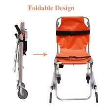 Manual Stair Chair Emergency Evacuation Lifting Climbing Wheel Chair 2 Wheel - Orange - View 3