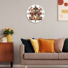 Retro Howdy Western Wedding, Modern Wall Clock, Bedroom Wall Decor, Camping, Great Gift Idea For Women - 混合色 - 查看 6