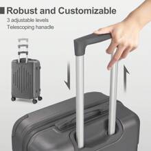 3 Piece Travel Suitcase With Corner Protectors, 20/24/28 Inch, Durable Hard Shell, 360 Degree Spinner Wheels, Multifunctional, Large Capacity, Lightweight, Fashionable Multicolor - 20inch Dark Gray - View 4
