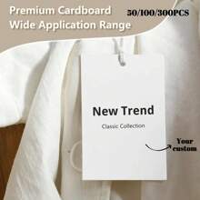 Custom 50PCS 1.5x2.3 Inches Paper Hang Tags With White/Black Nylon String, Thank You Gift Tags, Personalized Gift Jewelry Clothing Price Labels Tags,Perfect Thank You Tags For Weddings, Parties, Events ,Hanging Tags For Gift Wrapping, Multipurpose Tags - White - View 7