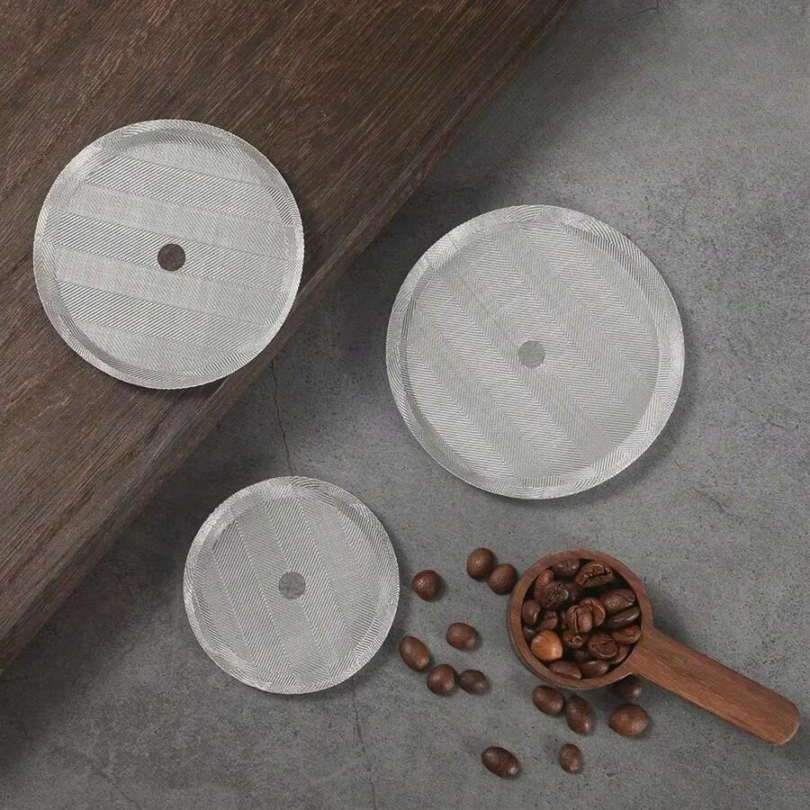 5 件装可重复使用咖啡过滤器不锈钢咖啡过滤网适用于法式压滤咖啡茶壶过滤器高品质