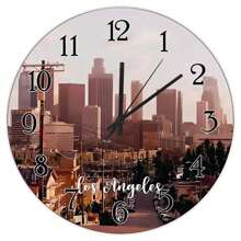 American City In California Decorative Wall Clock Usa City Los Angeles Clocks For Wall Farmhouse Battery Operated Wall Clocks Country Souvenir Gift Round Clock For Bedroom, Perfect Gift For Her, Birthday Gift, Unique Gift For Men, Women, Friend, Boss, Teacher, Home Or Office