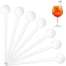 100Pcs Cocktail Swizzle Sticks Clear Drink Stirrer Swizzle Stick Beverage Mixer Cocktail Coffee Drink Stirrers For Bars Cafes Restaurants Home Back To School