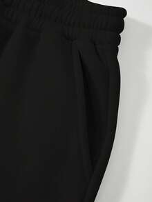 Ladies Casual Sports Autumn And Winter Warm And Fleece Sweatpants Letter Printed Fashion All-Match Fleece Sweatpants