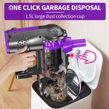 HHD 3-In-1 Cordless Vacuum Cleaner With 18Kpa Suction Power, Lightweight Design, Washable HEPA Filter, Suitable For Home, Car, Pet Hair, Carpet And Hardwood Floors