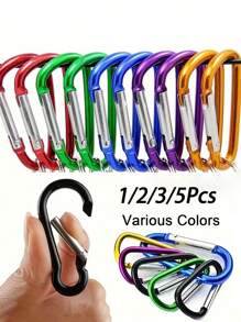 2 Stücke Aluminium Stern Karabiner, kreativer Feder Federhaken Schlüsselring Schlüsselanhänger, Outdoor Camping Wandern Zubehör Reisenotwendigkeiten Reisezubehör Urlaub Sommer Ferien Schulanfang - Verschiedenfarbig - Übersicht 1