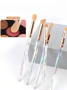 5件套便携式眼影粉底化妆刷套装，包含眼影刷、眉刷、细节刷等，是化妆师和新手必备的旅行便携化妆刷套装。