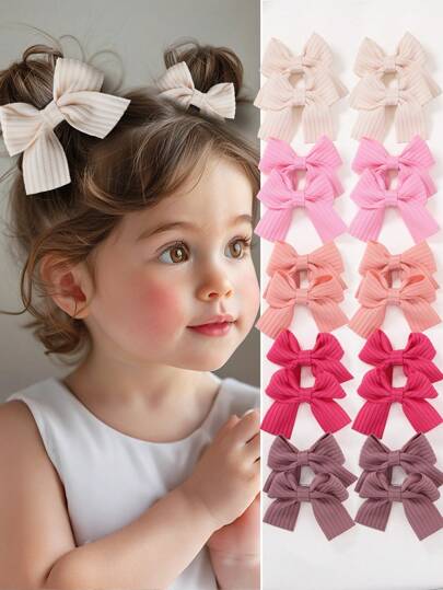 10 قطعة/مجموعة شبكات شعر فتيات للأطفال من قماش ملون، إكسسوارات شعر جميلة بطراز أميرة للغرزة والاستخدام اليومي