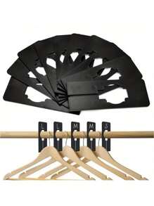 10pcs Clothing Size Divider Clips, Rectangular Hanger Dividers With Blank Labels For Garment Organization And Classification - Multicolor - View 8