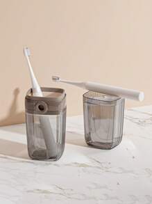 Doppelschicht-Design Reise-Seifenbox mit Deckel und 3-in-1 Mundspülbecher, wasserdichte Seifenbox, tragbarer 3-in-1 Mundspülbecher zum Zähneputzen, multifunktionaler Reise-Organizer, Mini-Luxus-Reise-Seifenbox für Zuhause, doppelschichtig versiegelt mit ablaufbarer Seifenbox, Rückkehr zur Schule