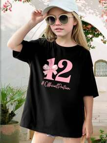 Tween Girl's 12th Birthday T-Shirt Pink Bow Graphic Tee Cute Birthday Outfit Perfect Gift For Tweens Youth T-Shirt (Sizes 8-10)