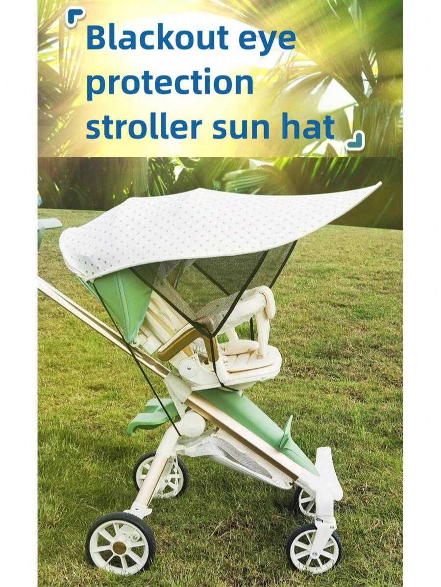 Universal Baby Stroller Sunshade Umbrella, High View Pram Canopy, Sun Shade - Multicolor - View 1