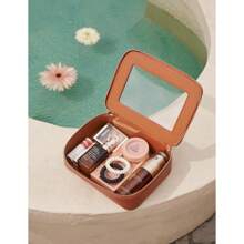 Clear Makeup Bag Travel Cosmetic Case Transparent Toiletry Bag With Zipper, Portable Make Up Organizer Traveling Compact Car Bag For Essentials