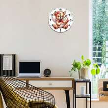 Weddings Teddy, Abstract Wall Clock, Bedroom Wall Decor, Home Decor And Accessories, Great Gift Idea For Men